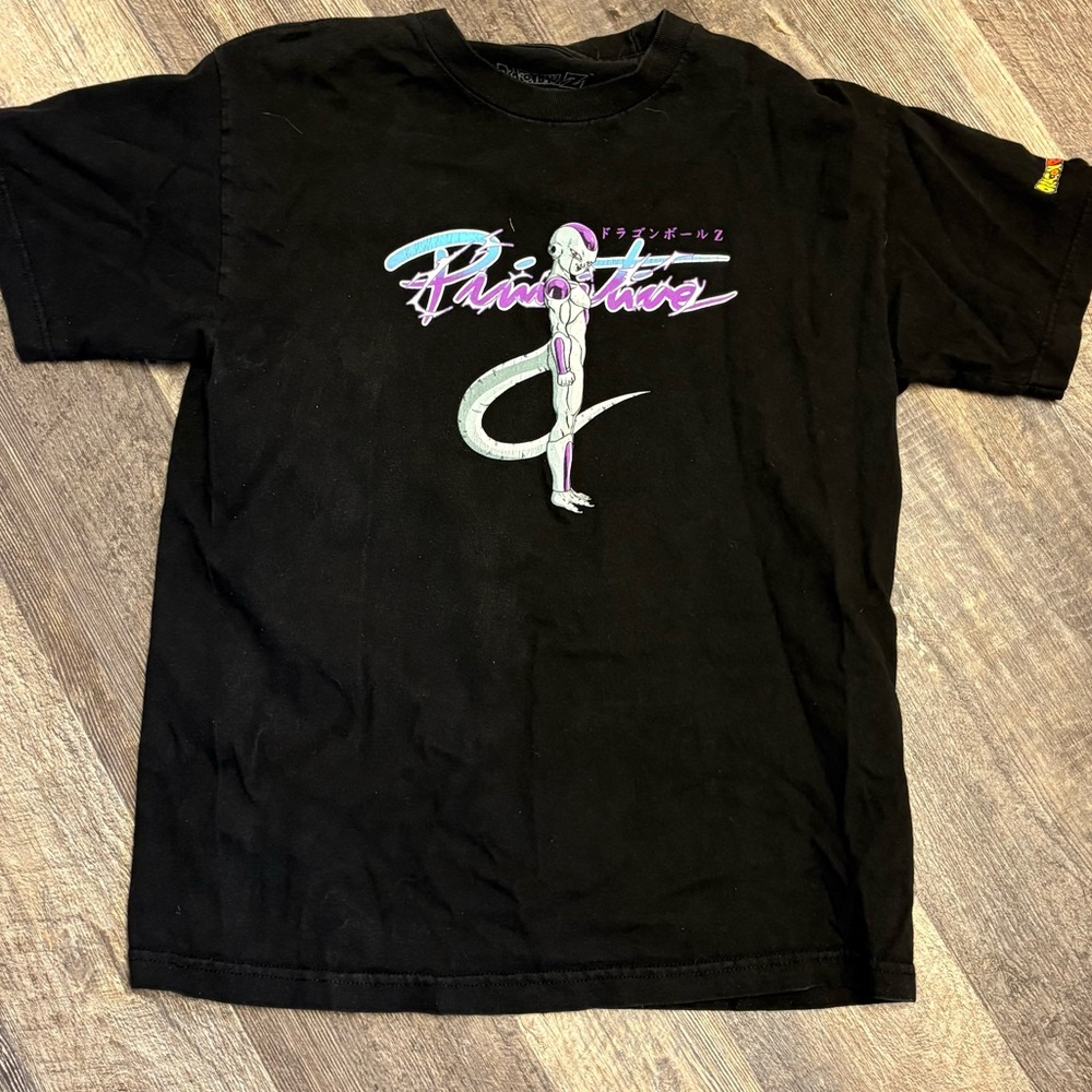 Primitive Black T-Shirt with Pastel Neon Graphic